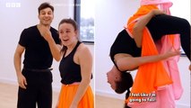 Strictly’s Ellie Leach and Vitto Coppola share training mishap as romance heats up