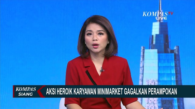 Detik-Detik Aksi Heroik Karyawan Minimarket Gagalkan Perampok Bersenpi