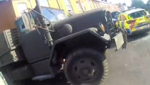 Taunton army truck rampage caught on police bodycam after man has bust-up with partner