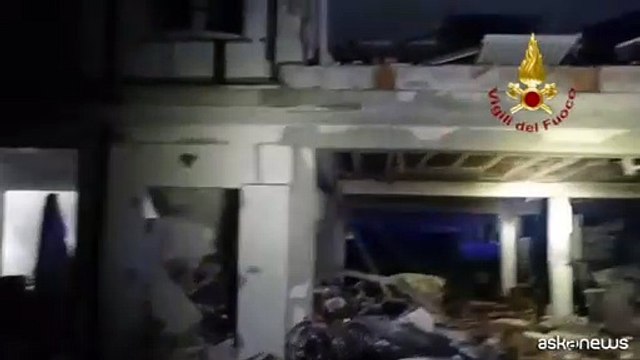 Crollata una palazzina che ospitava un centro d'accoglienza nel Viterbese