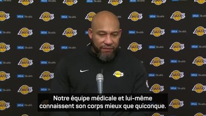 Lakers - Ham : "LeBron va bien"