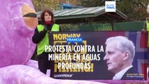 Protesta contra los planes noruegos de minería en aguas profundas