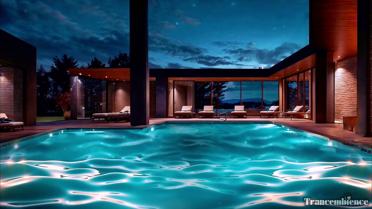 Cicada Night by the Pool | 30 Mins of Poolside Ambience at Night