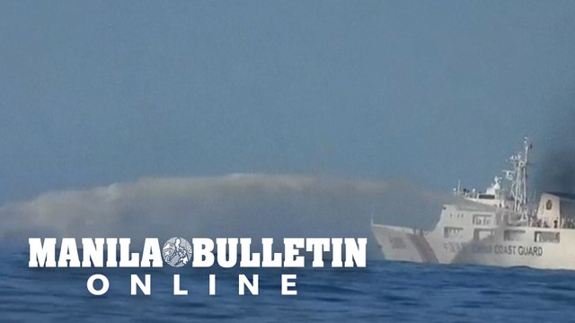Chinese Coast Guard fires water cannon at Filipino vessel