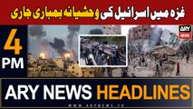 ARY News 4 PM Headlines 11th November 2023 | Israel-Palestine Conflict Updates