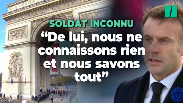 Emmanuel Macron a livré un message lors de son hommage au soldat inconnu