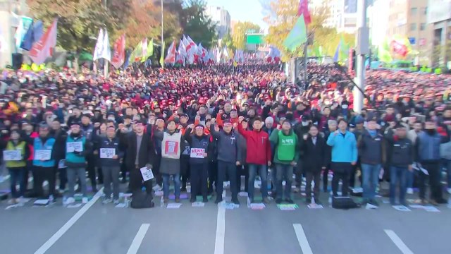 양대 노총 서울 도심 대규모 집회...큰 충돌 없어 / YTN