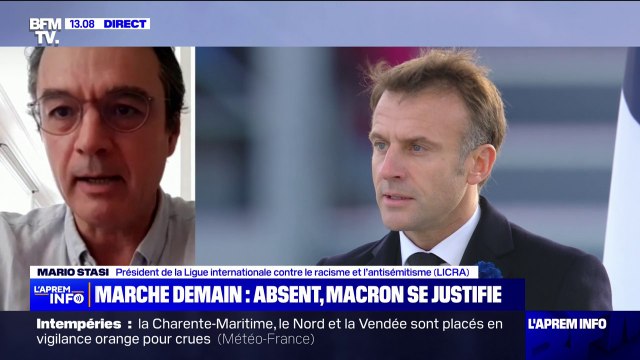 Marche contre l'antisémitisme: le président de la Licra regrette l'absence d'Emmanuel Macron