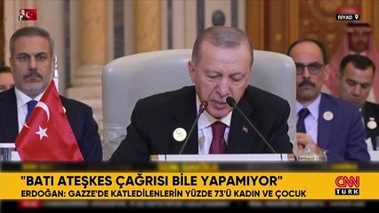 Cumhurbaşkanı Erdoğan, Riyad'daki kritik zirvede konuşuyor: Gazze'de birkaç saat değil, kalıcı barış gerek