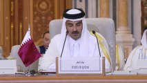 كلمة أمير قطر في افتتاح القمة العربية الإسلامية الاستثنائية بشأن غزة