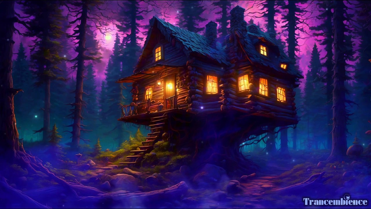 Mysterious Forest Cabin Hidden In The Woods | 30 Minutes Mystical Forest Ambience