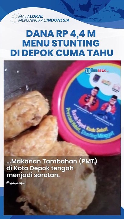 Heboh Menu Pencegah Stunting Anggaran Rp 4,4 Miliar di Depok Hanya Tahu-Sawi, DPRD Tak Masuk Akal