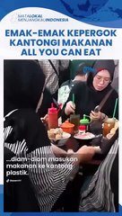 Saat Aksi Emak-emak Diam-diam Kantongi Makanan ke Plastik di Restoran All You Can Eat Terciduk Owner