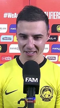 Reaksi Dion Cools, selepas dinobatkan Man of the Match dalam perlawanan sebentar tadi.