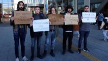 Edirne'de üniversite öğrencileri, toplu ulaşım ücretlerini protesto etti