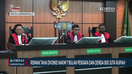 Risman Taha Divonis Hakim 7 Bulan Penjara Atas Kasus Penyalagunaan Narkoba