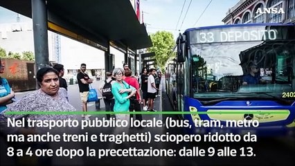 Sciopero, bus e metro fermi dalle 9 alle 13