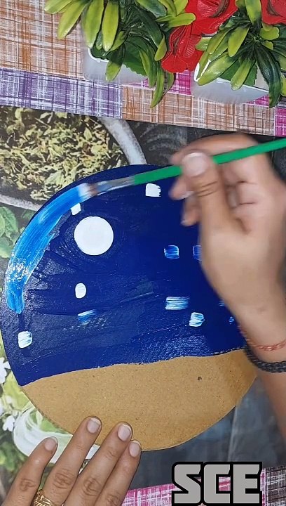 Moon light art Moonlight Painting #shorts #art #painting #youtubeshorts #moonlight #diy #diycrafts