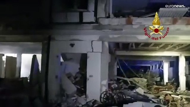 شاهد: دمار مبنى يضم طالبي لجوء في إيطاليا بسبب تسرب للغاز