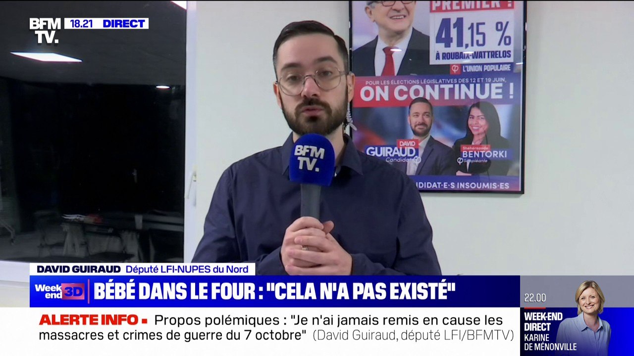 "Le bébé dans le four, ça a été fait par Israël": propos polémiques du député LFI David Guiraud, l'élu s'explique