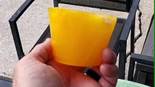 Frozen Handful of Orange Juice - Slide Test