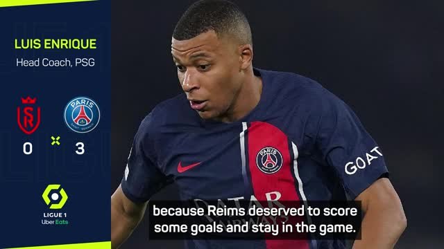 Enrique wants more from Kylian Mbappe despite hat-trick v Reims