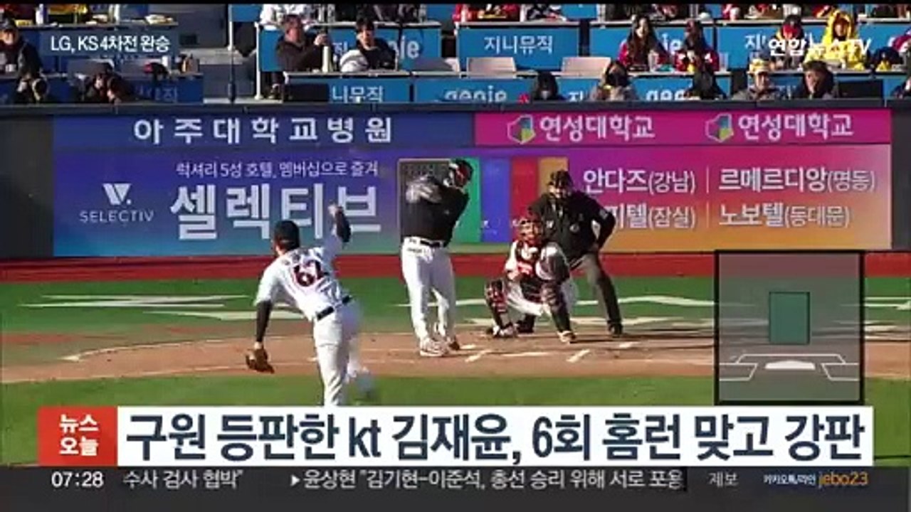 '홈런 3방' LG, KS 4차전 완승…우승까지 1승