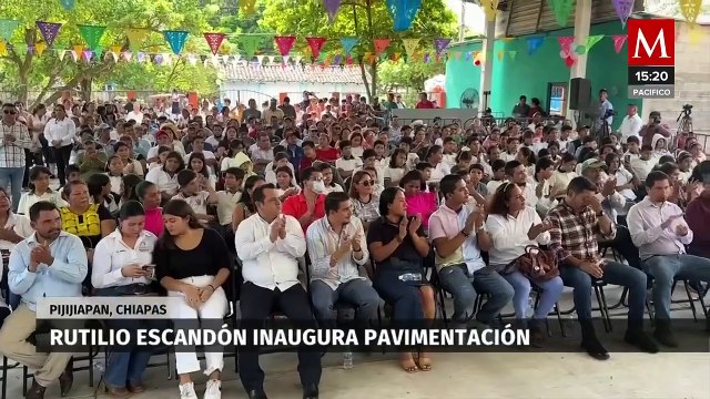 Rutilio Escandón inaugura pavimentación en Pijijiapan, Chiapas