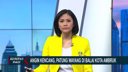 Patung Pandawa di Halaman Balai Kota Solo Ambruk Diterjang Angin Kencang