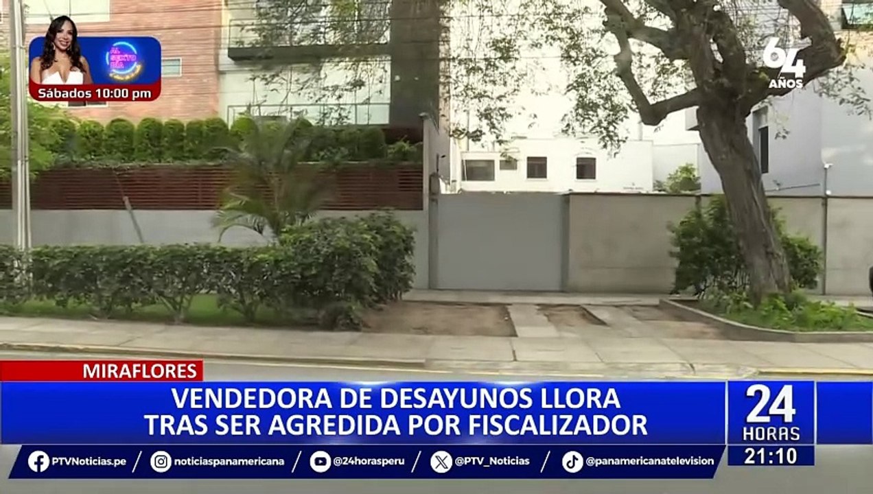 Miraflores: fiscalizador arremete contra ambulante y le quita sus productos