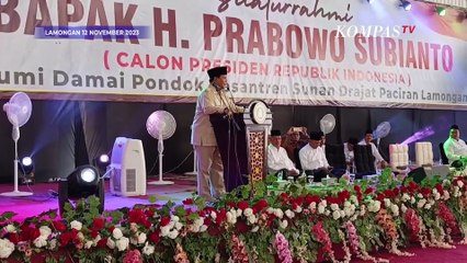 Prabowo Disambut Santri Ponpes Sunan Drajat, Tegaskan Lanjutkan Program Jokowi
