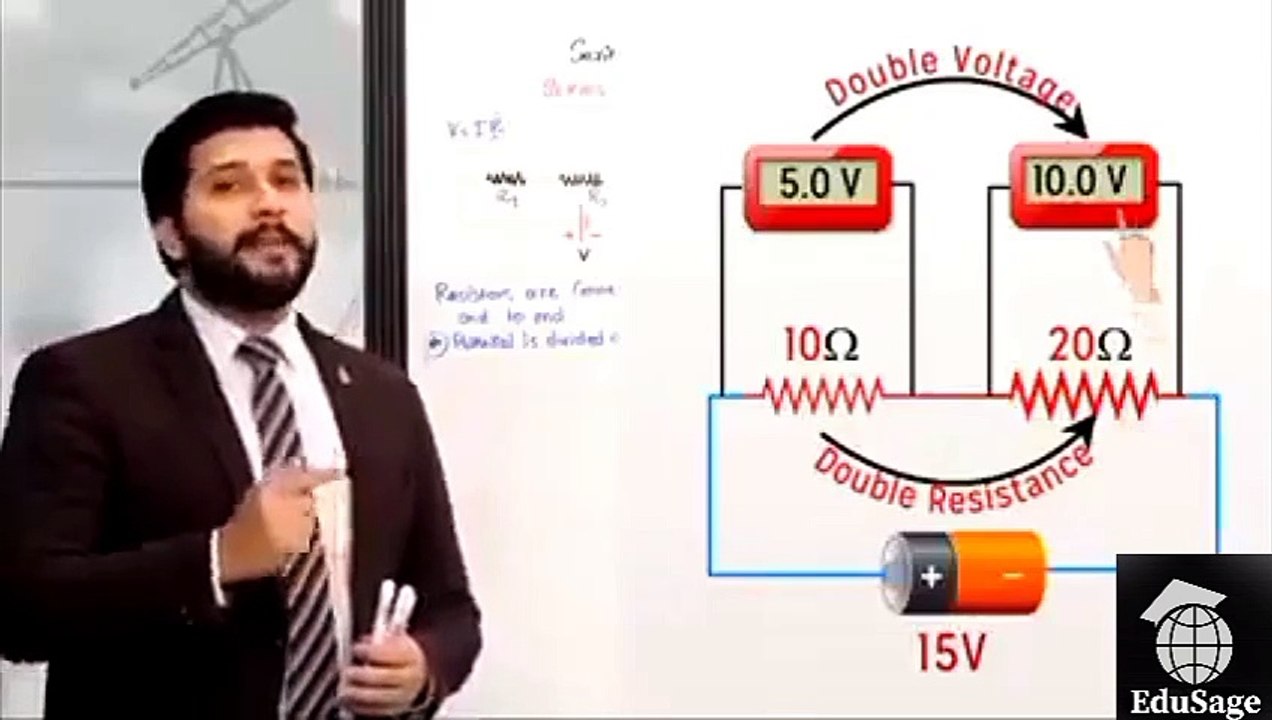 Series and parallel combination in resistors by Hassan Fareed | 2nd year Physics by pgc | electric current| EduSage
