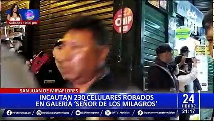 San Juan de Miraflores: incautan más de 200 celulares robados durante operativo en galería