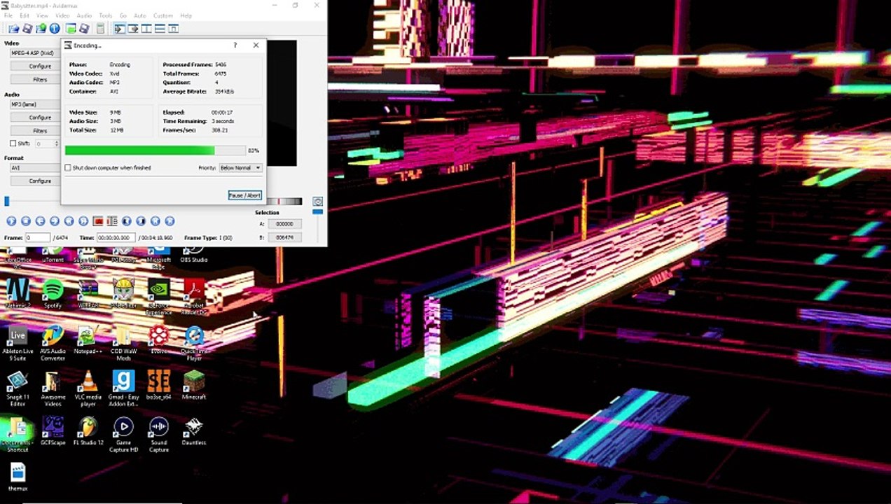 Datamosh Smearing Effect in 4 Minutes Using Avidemux 2.5.6 (Works on
