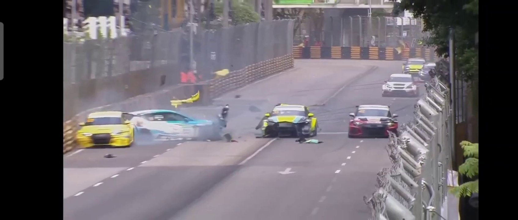 TCR Asia Challenge 2023 Macau GP Race 2 Chun Hao Ka Chun Chi On Kiang Kuan Huge Crash