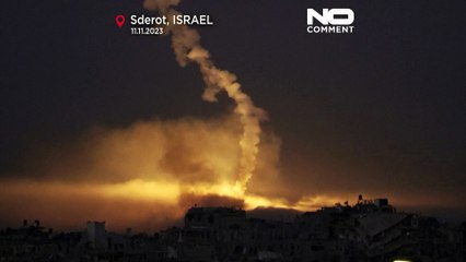 بريق القنابل والصواريخ المتساقطة على غزة كما يراه الإسرائيليون في سديروت
