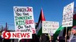 Pro-Palestinian demonstrators gather near Biden's Delaware home