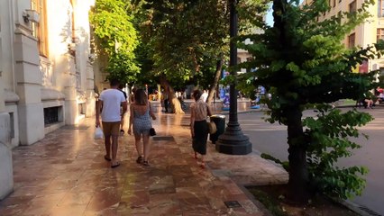 Strolling through the streets of the city center and old town of Valencia-Spain
