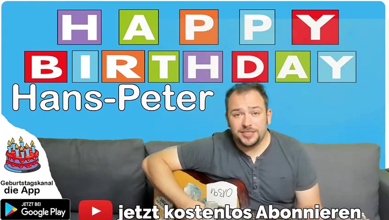 Happy Birthday, Hans-Peter! Geburtstagsgrüße an Hans-Peter