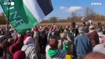 Marcia per i palestinesi vicino alla casa di Biden in Delaware