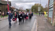 Remembrance Sunday procession in Battle, East Sussex, on November 12 2023