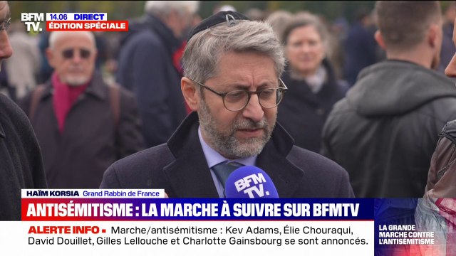 Nous voulons donner de la fraternité : le grand rabbin de France s'exprime avant la marche contre l'antisémitisme