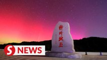 Gorgeous aurora illuminates China's northernmost city