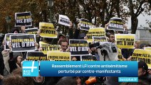 Rassemblement LFI contre antisémitisme perturbé par contre-manifestants