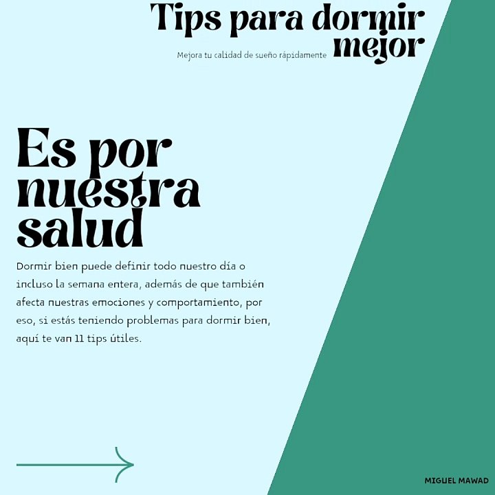 Miguel Mawad - Tips para dormir mejor.