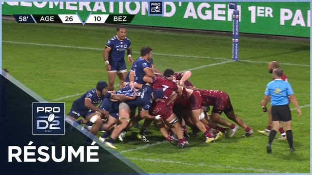 PRO D2 Saison 2023-2024 J10 - Résumé SU Agen-AS Béziers Hérault Rugby