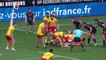 TOP 14 - Essai de Jacobus VAN TONDER (USAP) - Stade Toulousain - USA Perpignan - Saison 2023-2024