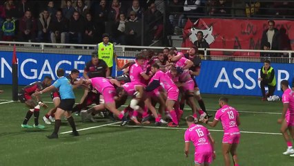 TOP 14 - Essai de Mickael IVALDI (SFP) - LOU Rugby - Stade Français Paris - Saison 2023-2024