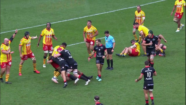 TOP 14 - Essai de Melvyn JAMINET (ST) - Stade Toulousain - USA Perpignan - Saison 2023-2024