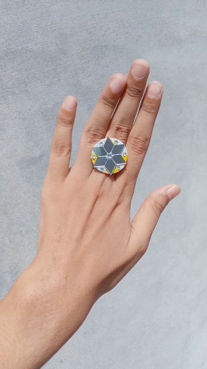 haldi ring diyyy #handmade #diy #jewelry #ring